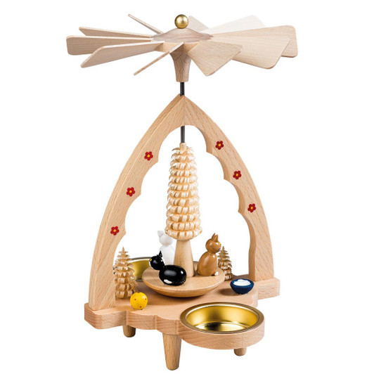Kitten Cats German Christmas Tealight Pyramid – Christmas pyramid by Richard Glaesser