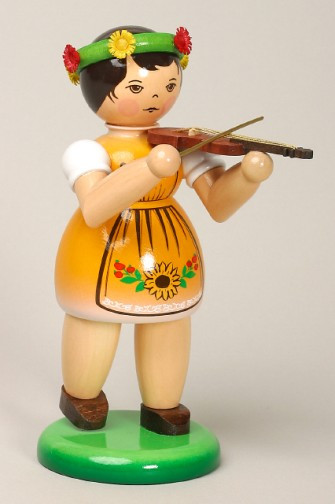 Girl Playing Violin German Figurine – Christmas ornament by Zeidler Holzkunst GmbH