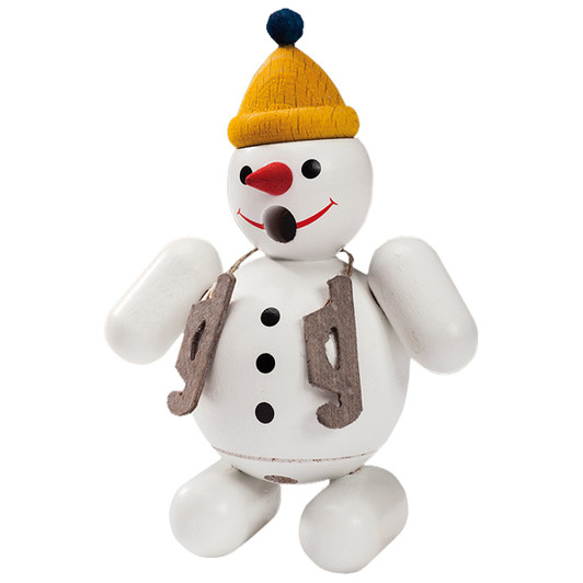 Snowman with Ice Skates Mini German Smoker – German Christmas smoker by Richard Glaesser