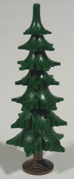 Green Tree German Wood Figurine Trunk Seven Levels – wooden figurine by Richard Glaesser