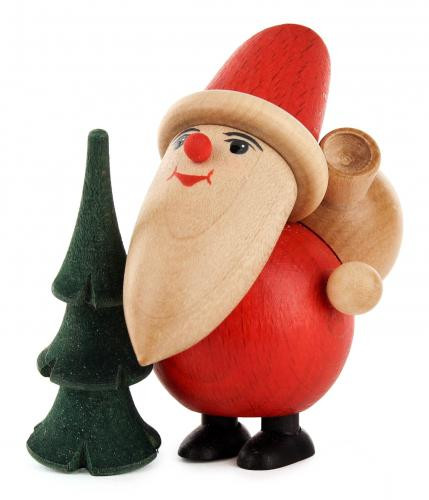 Santa Tree Wooden German Figurine – Christmas ornament by Herbert Thiele Nachf