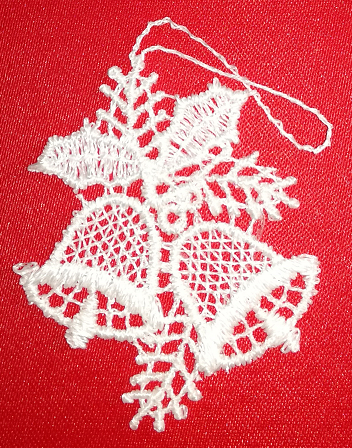 Pair Bells Small German Lace Christmas Ornaments – Christmas ornament by Funke Stickerei GmbH