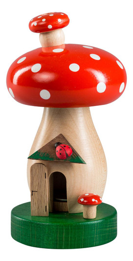 Forest Dotted Red Mushroom German Smoker – German Christmas smoker by Richard Glaesser