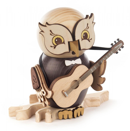 Whimsical Owl with Guitar Music German Smoker – German Christmas smoker by Kuhnert