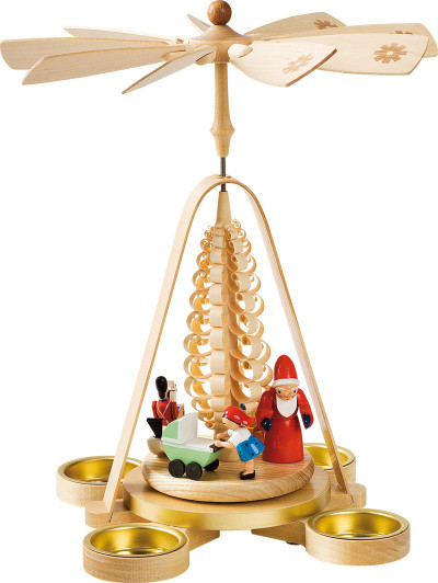 Santa with Children Gifts Christmas German Pyramid – Christmas pyramid by Richard Glaesser