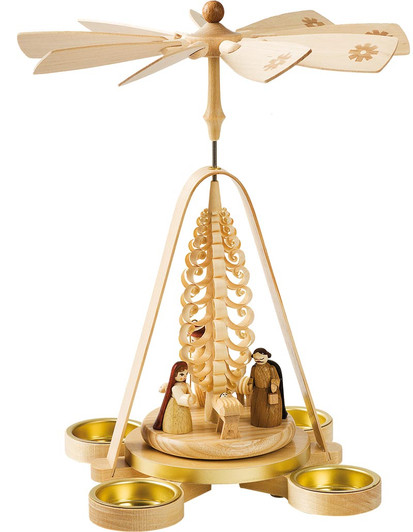 Christmas German Nativity Tealight Pyramid | 11 Inches Tall – Christmas pyramid by Richard Glaesser