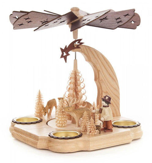 Forest Walk Hiker German Tealight Pyramid – Christmas pyramid by Jan Legler eK