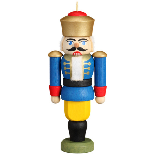 Nutcracker German King Ornament Blue Jacket – German nutcracker by Seiffener Volkskunst eG