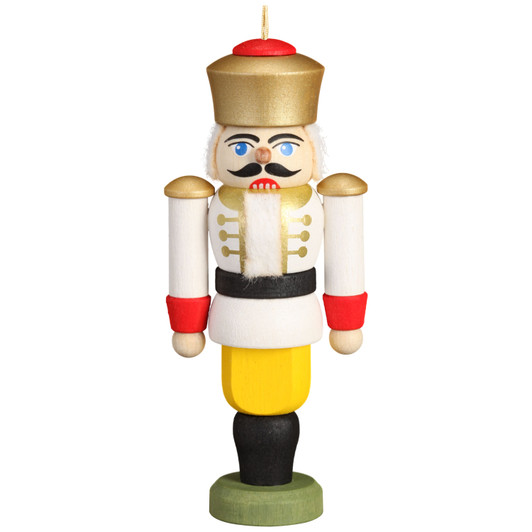 Nutcracker German King Ornament WHITE Jacket – German nutcracker by Seiffener Volkskunst eG