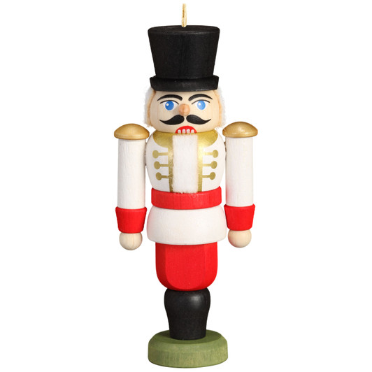 Nutcracker German Gent Ornament White Jacket – German nutcracker by Seiffener Volkskunst eG