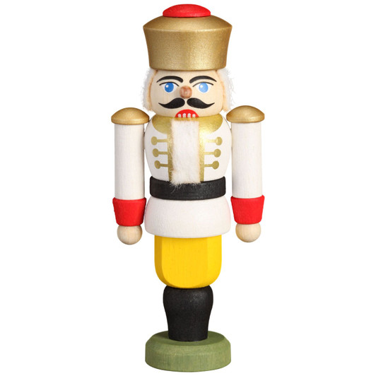 Nutcracker MINI King White Figurine – German nutcracker by Seiffener Volkskunst eG