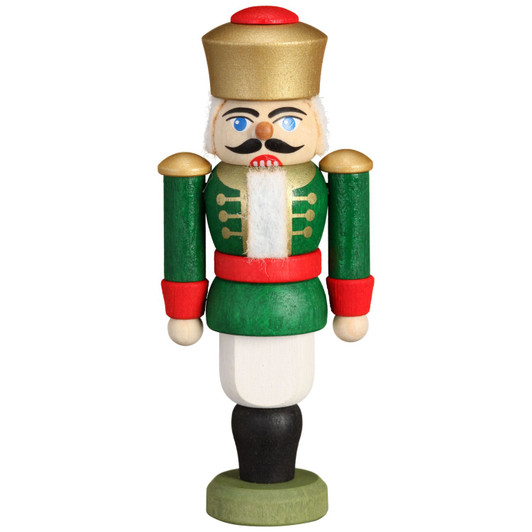 Nutcracker Mini King Green Figurine – German nutcracker by Seiffener Volkskunst eG
