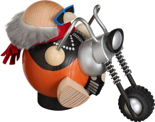 Chunky MINI Biker German Smoker Incense Figure – German Christmas smoker by Seiffener Volkskunst eG