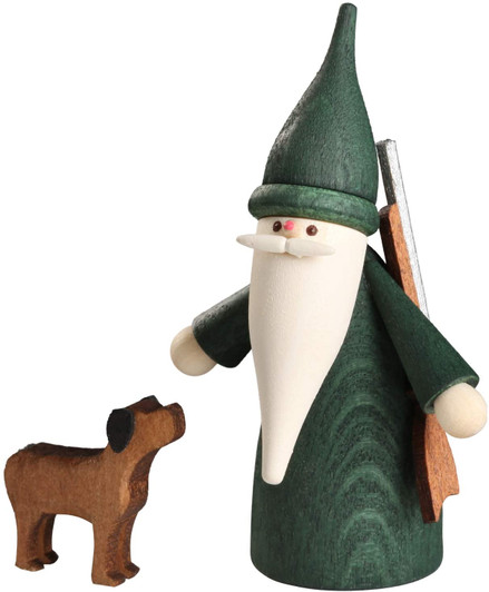 Hunter Gnome with Dog Figurine | 2.8 Inches Tall – Christmas ornament by Seiffener Volkskunst eG