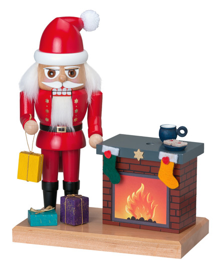 Nutcracker Santa Claus with Fireplace – German nutcracker by KWO