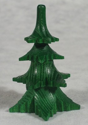 Tree Medium Green Wooden Figurine – Christmas ornament by Richard Glaesser