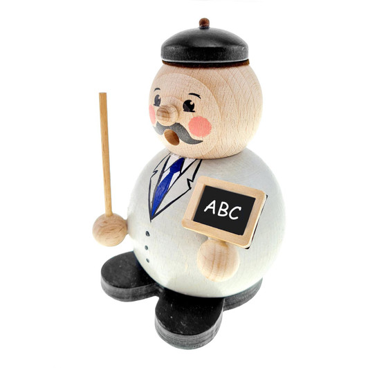 Teacher Incense Smoker Ball Man | 4.7 Inches Tall – German Christmas smoker by Hess GmbH & Co.KG