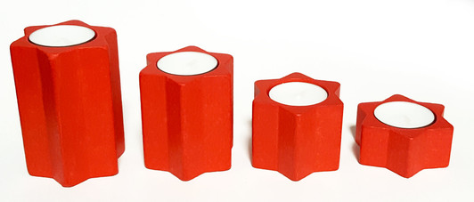 Star Shaped Candle Holder Collection – wooden candleholder by Hess GmbH & Co.KG