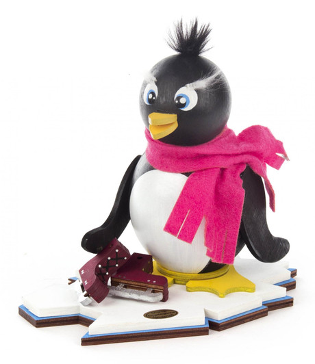 Penguin with Ice Skates German Smoker - Bumps and Scrapes – German Christmas smoker by Mathias Poller
