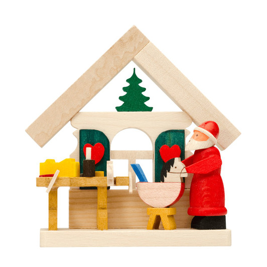 Ornament House - Santa Claus In The Workshop – Christmas ornament by Graupner Holzminiaturen