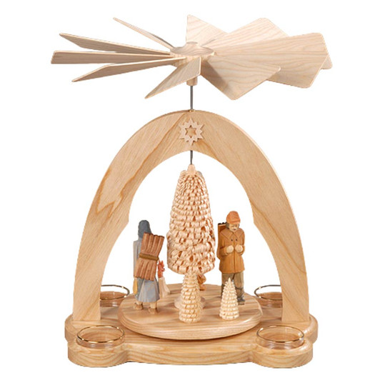Natural Forest Travelers Tealight Pyramid - Single Tier – Christmas pyramid by Albin Preissler