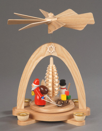 Nature Santa Pyramid - Single Tier – Christmas pyramid by Albin Preissler