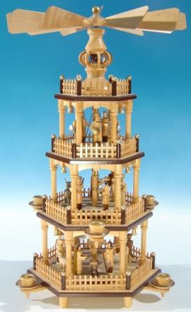 Nativity German Christmas Pyramid 4 Level – Christmas pyramid by Volker & Heiko Flath