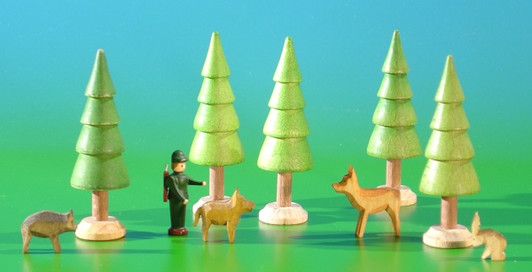 Wooden German Forest Village Figurine Set – Christmas ornament by Volker & Heiko Flath