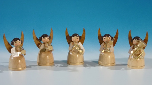 German Natural Angel | 5 Piece Set – Christmas ornament by Volker & Heiko Flath