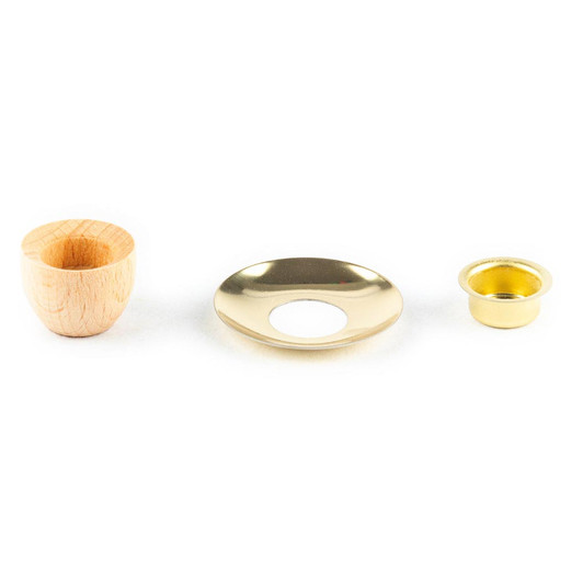 Light Grommet with Insert and Drip Catcher – wooden candleholder by Holzwaren Egermann