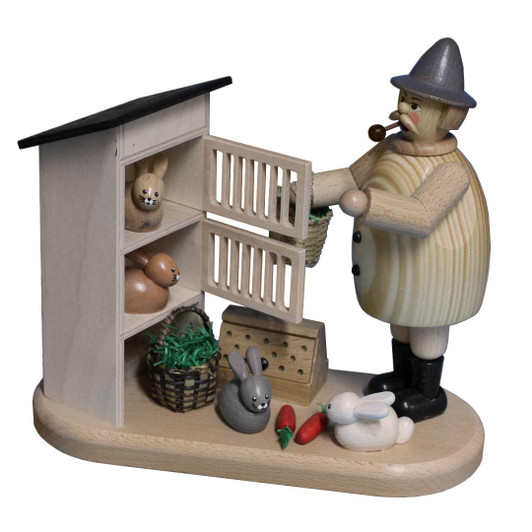 Bunny Farmer Incense Smoker – German Christmas smoker by Holzwaren Egermann