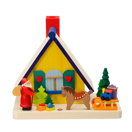 Santa with Animals Cabin German Smoker - Mini – German Christmas smoker by Graupner Holzminiaturen