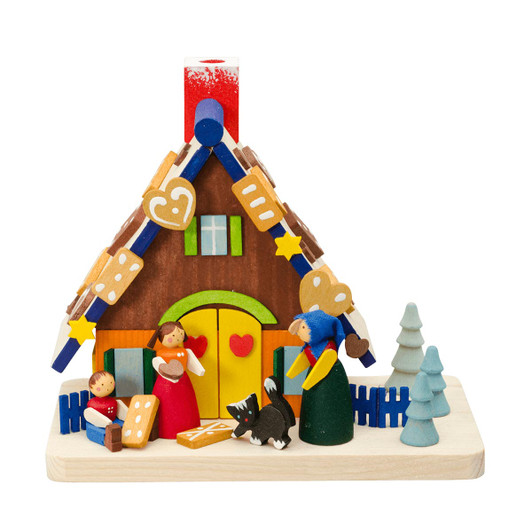 Hansel & Gretel with Animals Cabin German Smoker – German Christmas smoker by Graupner Holzminiaturen