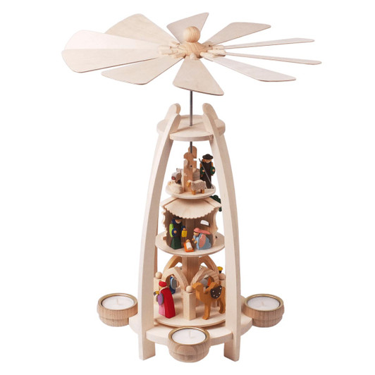 Three Tier Nativity Pyramid – Christmas pyramid by Graupner Holzminiaturen