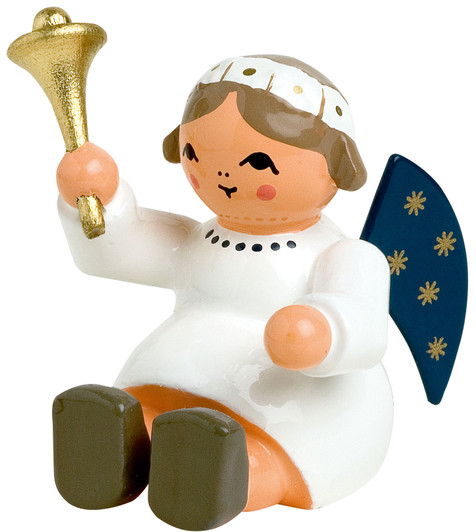 Sitting Angel Figurine with a Bell – Christmas ornament by KWO