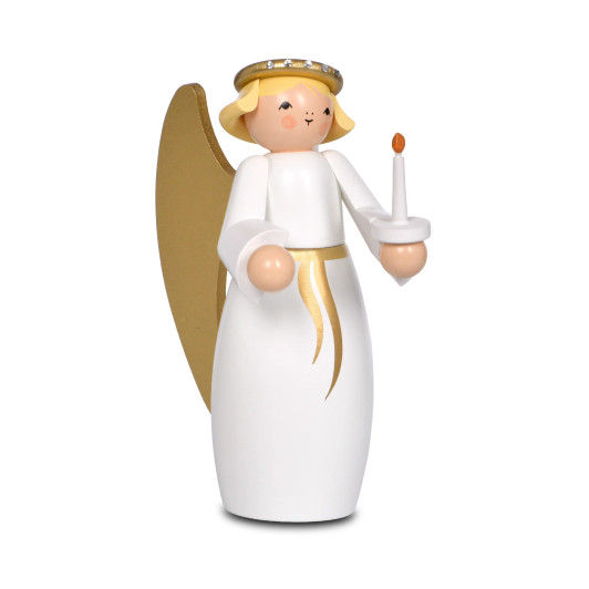 Angel with Candle Figurine | 10cm – Christmas ornament by KWO