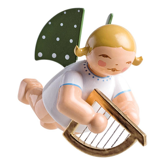 WENDT & KÜHN Ornament Flying Angel Playing Harp – Christmas ornament
