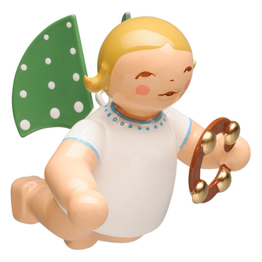 WENDT & KÜHN Ornament Flying Angel with Tambourine – Christmas ornament
