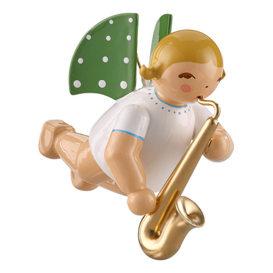 WENDT & KÜHN Ornament Flying Angel with Saxophone – Christmas ornament