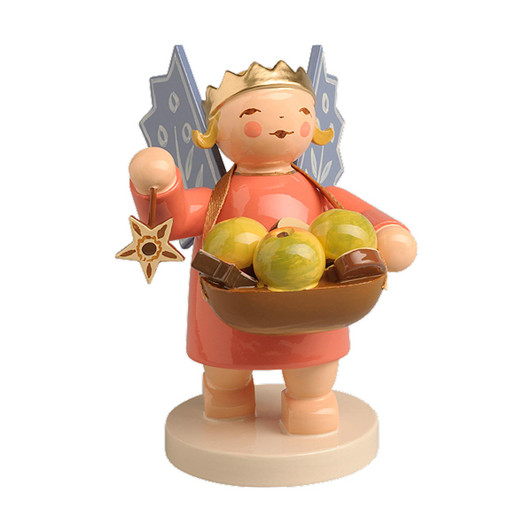 WENDT & KÜHN Crowned Angel with Fruit Basket Figurine – Christmas ornament