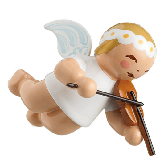 WENDT & KÜHN Goodwill Snowflake Marguerite Angel Ornament Playing the Violin – Christmas ornament