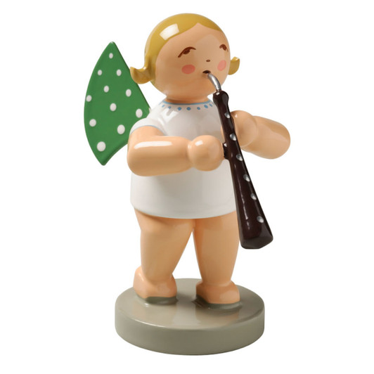 WENDT & KÜHN Standing Angel English Horn Figurine – Christmas ornament