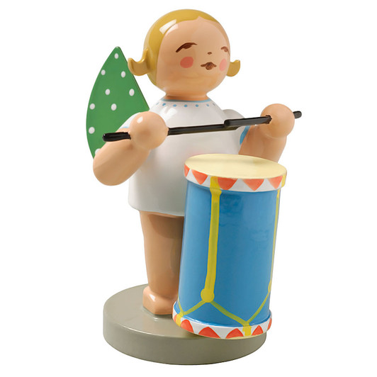 WENDT & KÜHN Standing Angel Drum Figurine – Christmas ornament