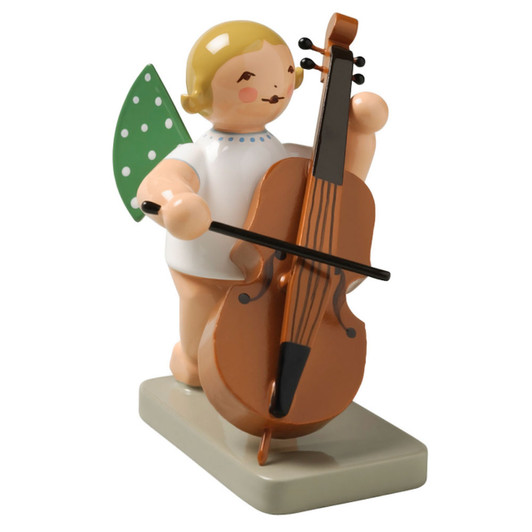 WENDT & KÜHN Angel Double Bass Figurine – Christmas ornament