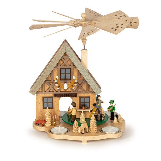 Tealight Forester Pyramid House | 29cm Tall – Christmas pyramid by Richard Glaesser
