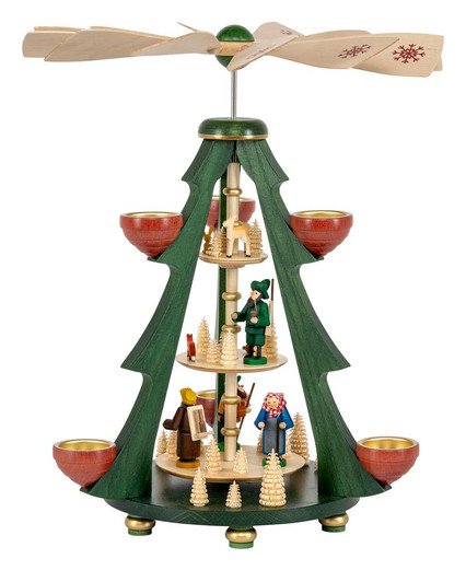 Wood Workers Tealight Tree Pyramid | 16 inch 40cm – Christmas pyramid by Richard Glaesser