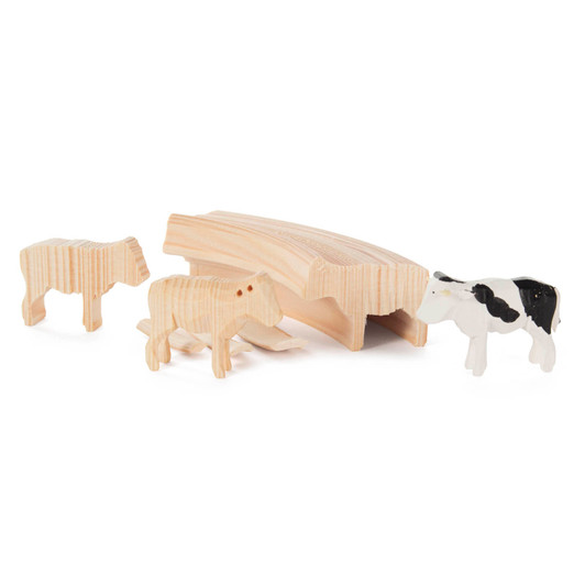 Cow 'Hoop Animal' - Handicraft Set (7 pieces) – Christmas ornament by Reifendreherei Harald Lorenz