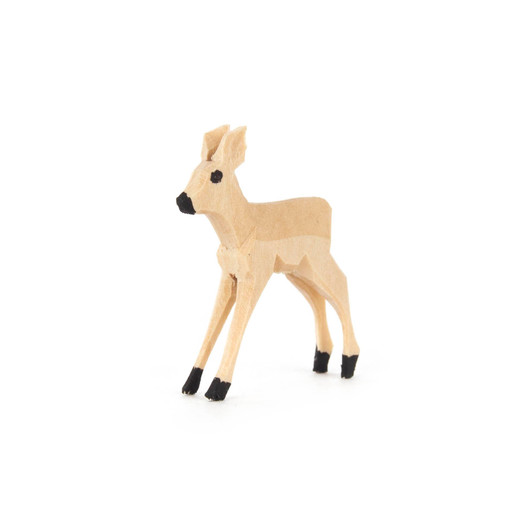 Small Carved Deer - Looking Slightly Forward | 4cm – Christmas ornament by Bernd Steinhardt