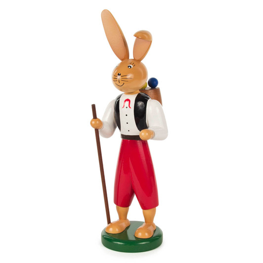 Rabbit Hiker Figurine | 25 cm – Christmas ornament by Gahlenz Holzkunst
