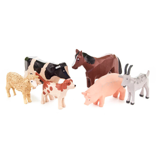 Assorted Farm Animal Set – Christmas ornament by Werner Reifentiere Manufactory